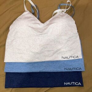 New! Nautica Soft Tank Bralette Set of 3